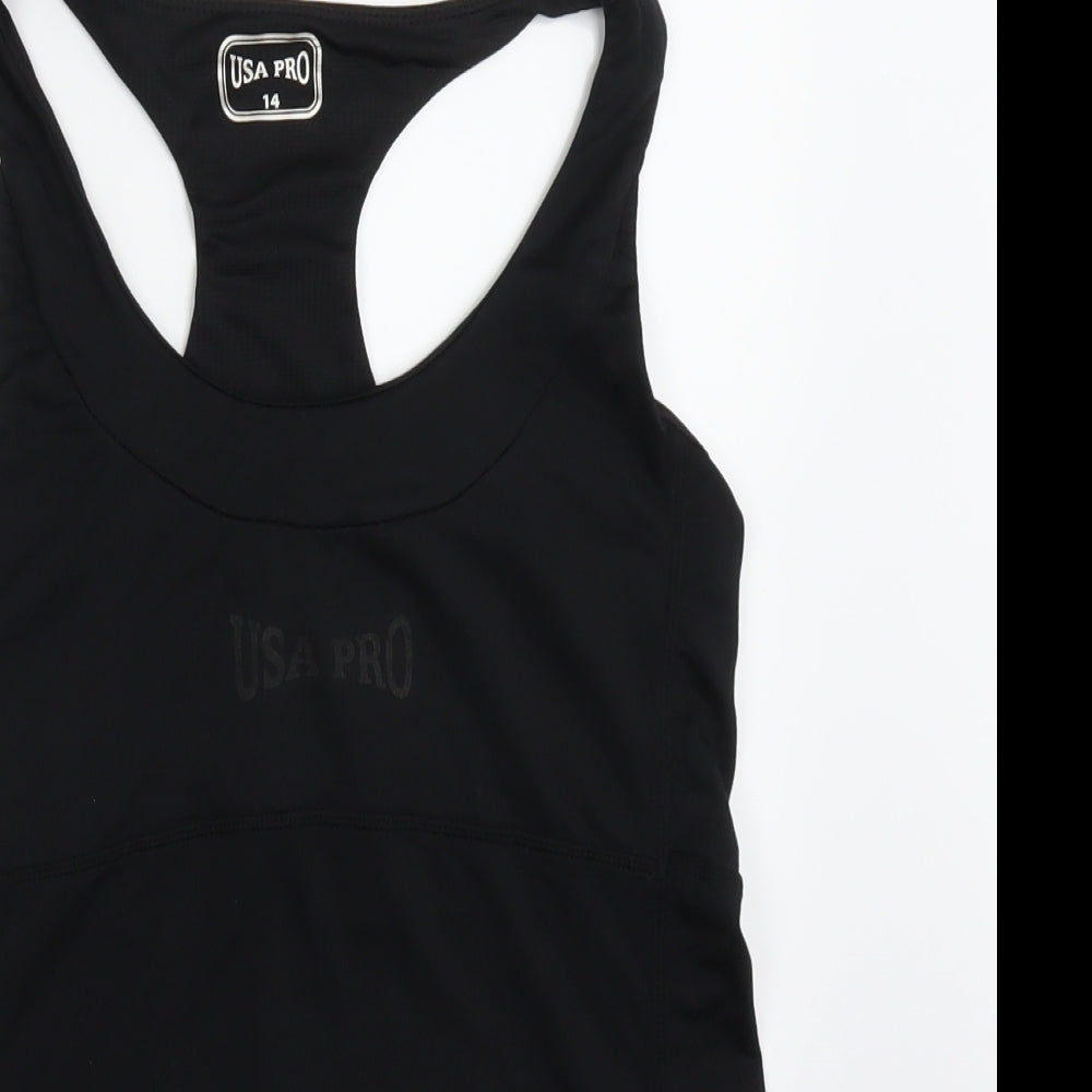 USA Pro Womens Black   Basic Tank Size 14