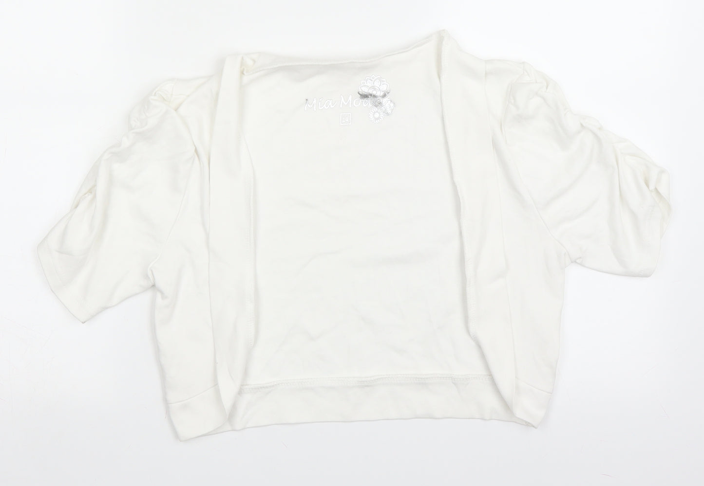 Mia Moda Womens White   Shrug Jumper Size 14