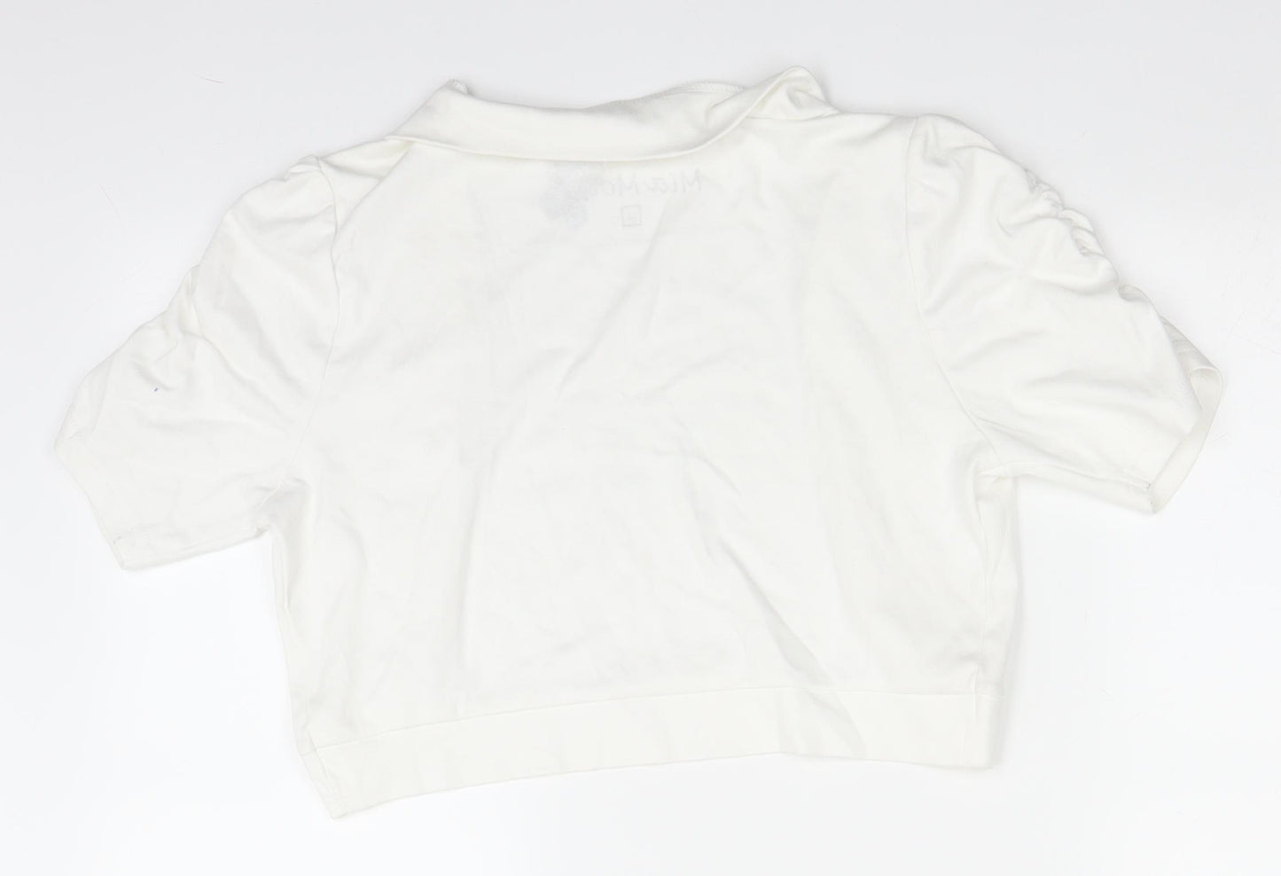 Mia Moda Womens White   Shrug Jumper Size 14