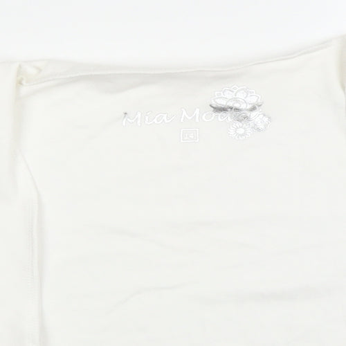 Mia Moda Womens White   Shrug Jumper Size 14