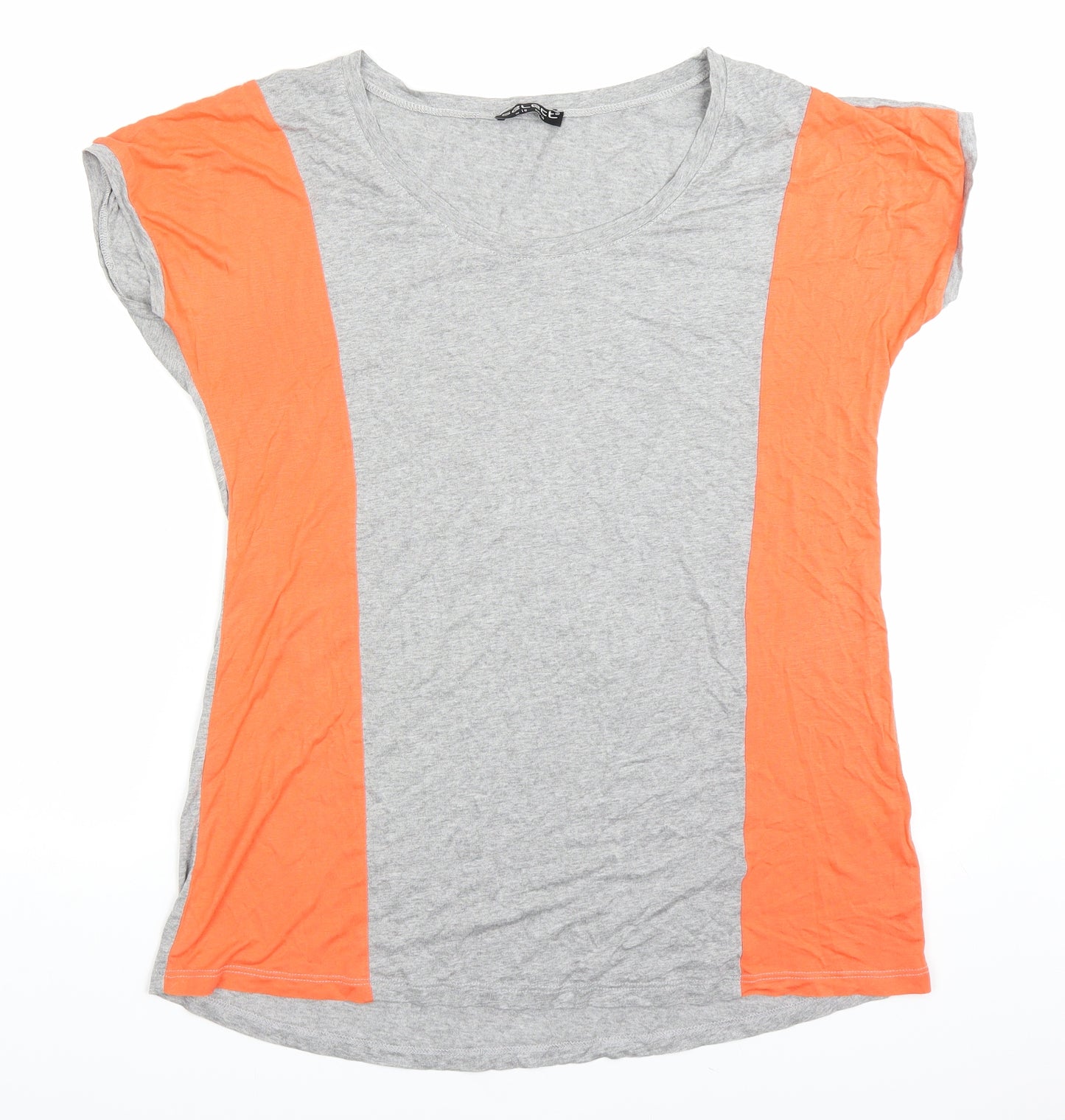 Select Womens Grey Colourblock  Basic T-Shirt Size 16