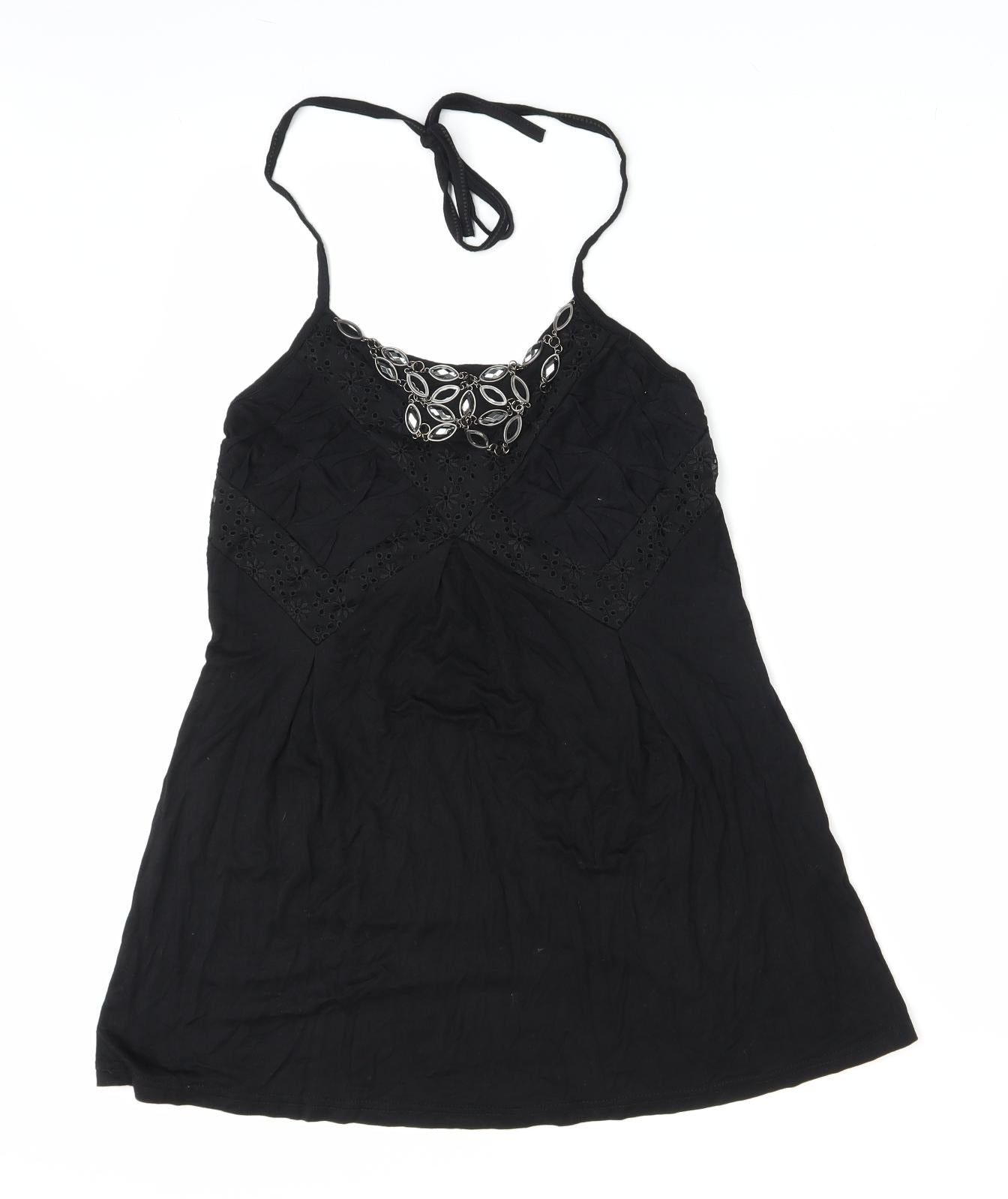 Sanprit Womens Black   Basic Blouse Size M  - Jewelled