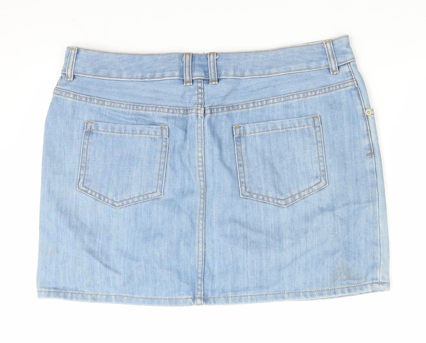 H&M Womens Blue  Denim A-Line Skirt Size 16