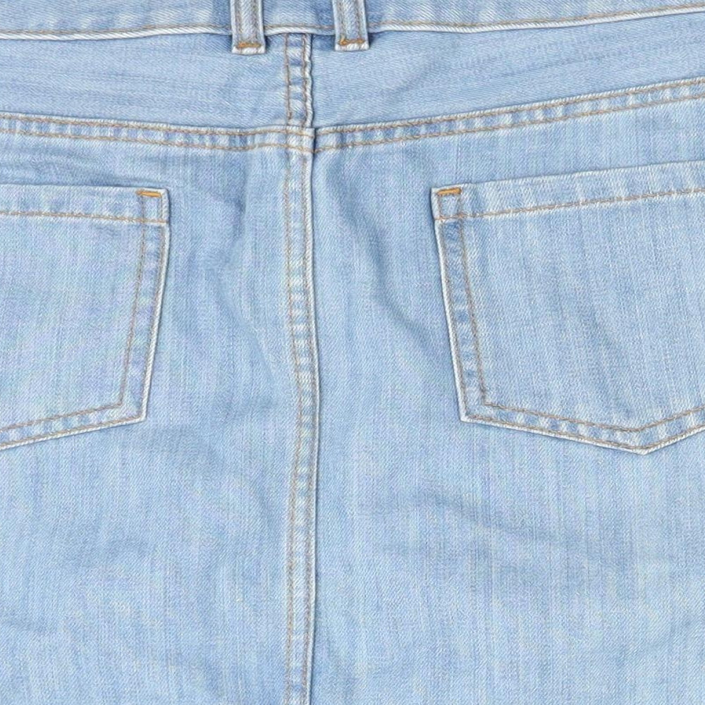 H&M Womens Blue  Denim A-Line Skirt Size 16