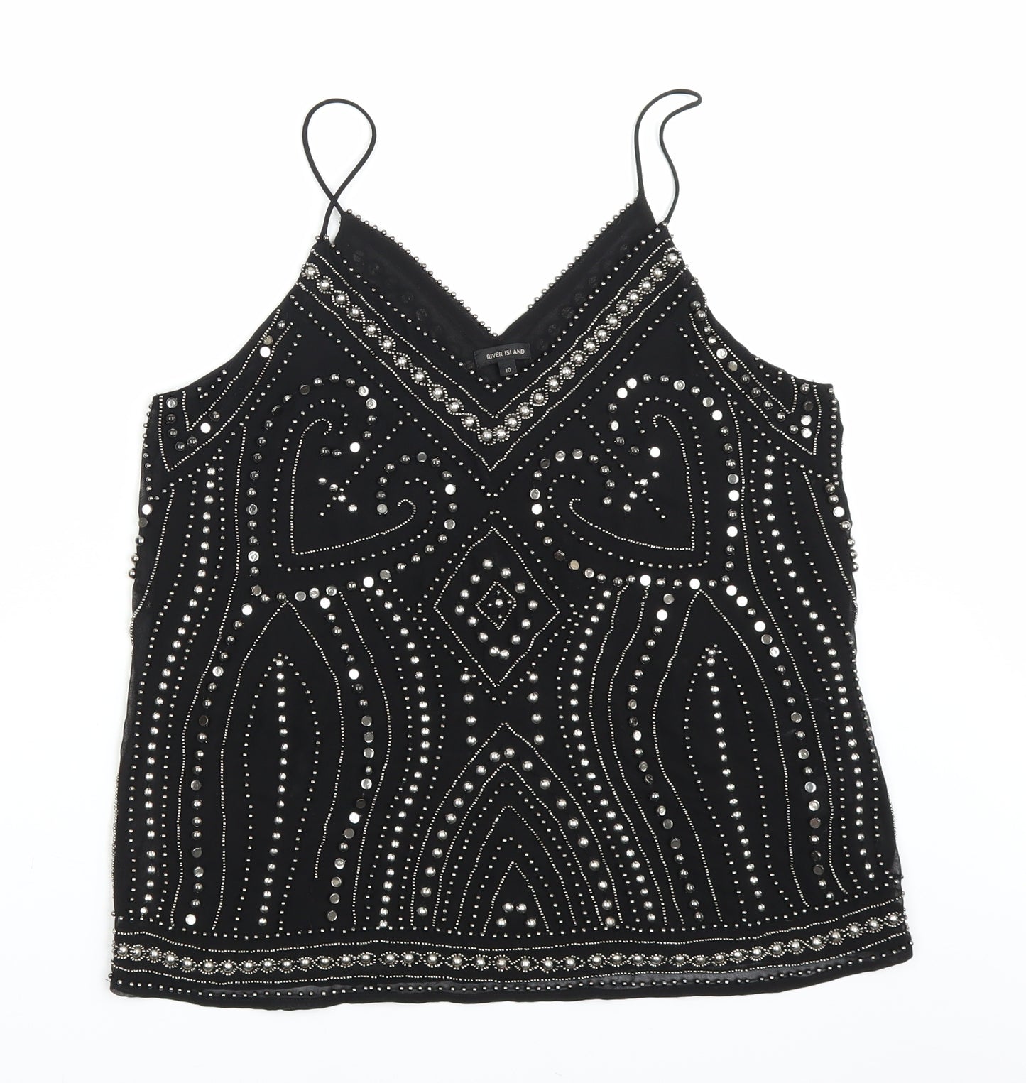 River Island Womens Black   Camisole Tank Size 10