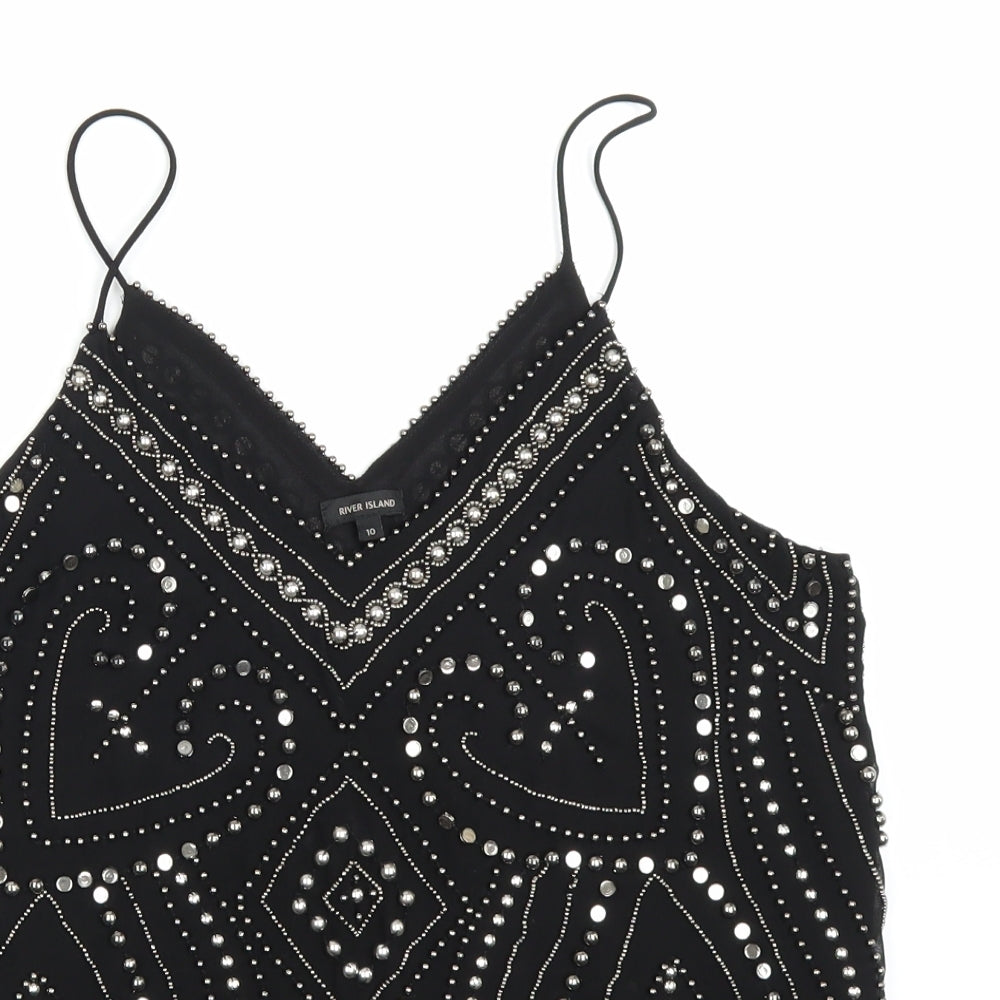 River Island Womens Black   Camisole Tank Size 10