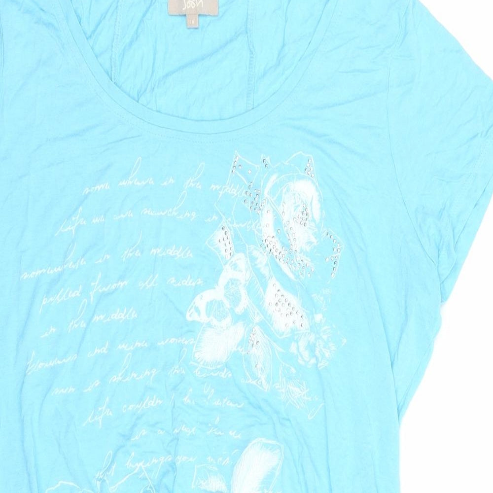 Soon Womens Blue   T-Shirt Dress  Size 18