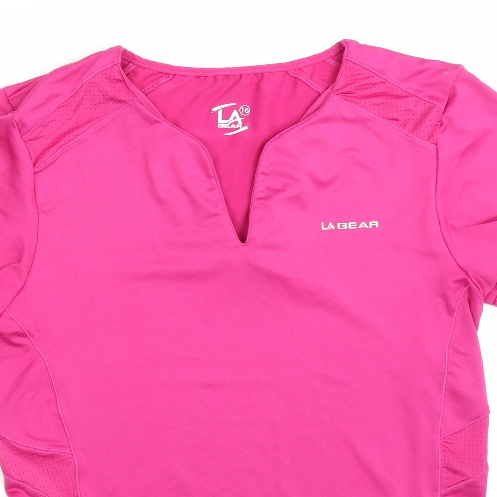LA Gear Womens Pink   Basic T-Shirt Size 16