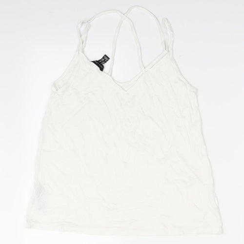 New Look Womens White   Camisole Tank Size 10