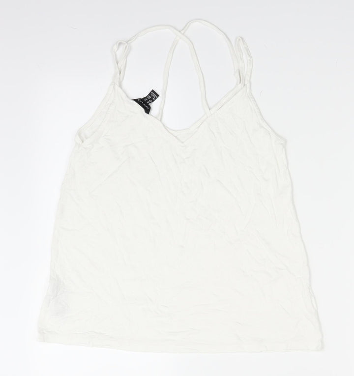 New Look Womens White Camisole Tank Size 10
