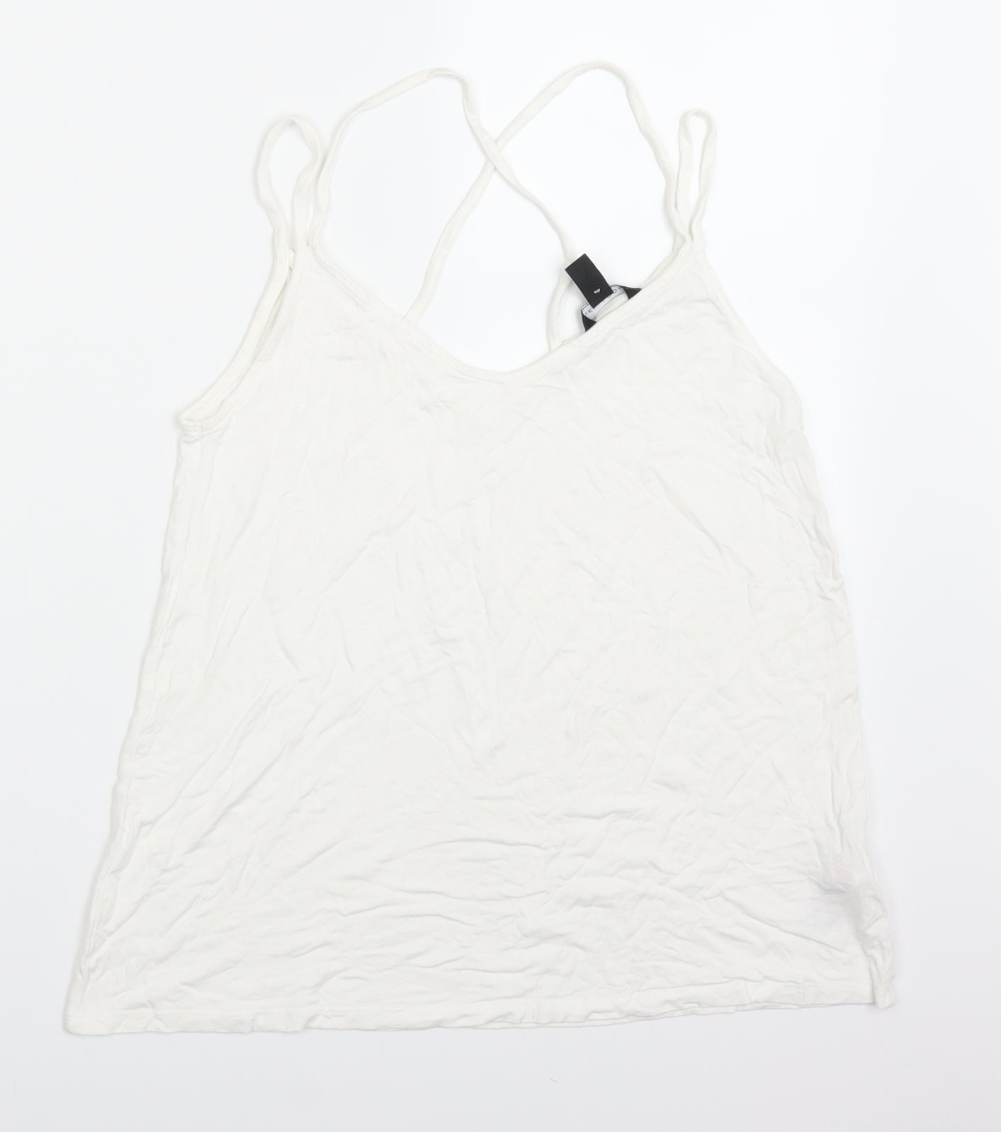 New Look Womens White   Camisole Tank Size 10