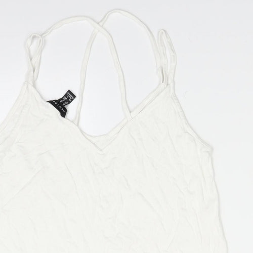 New Look Womens White   Camisole Tank Size 10
