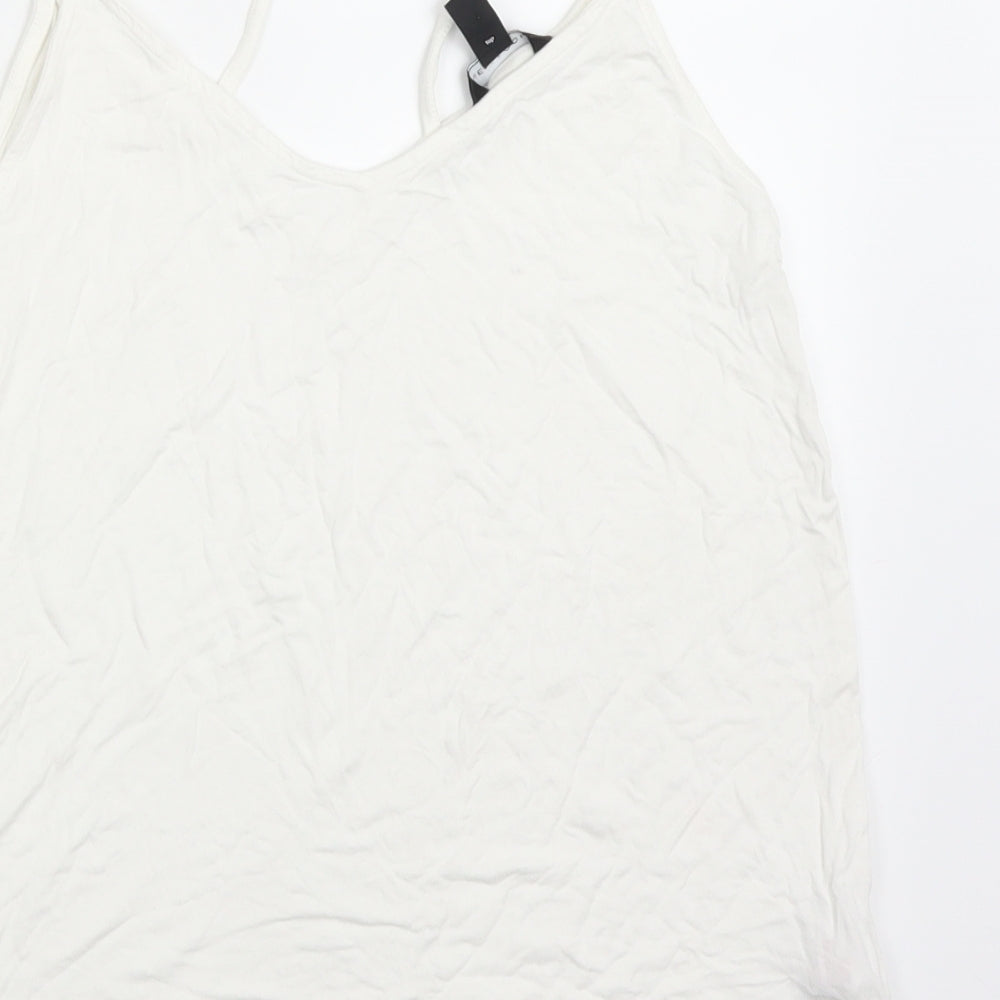 New Look Womens White   Camisole Tank Size 10