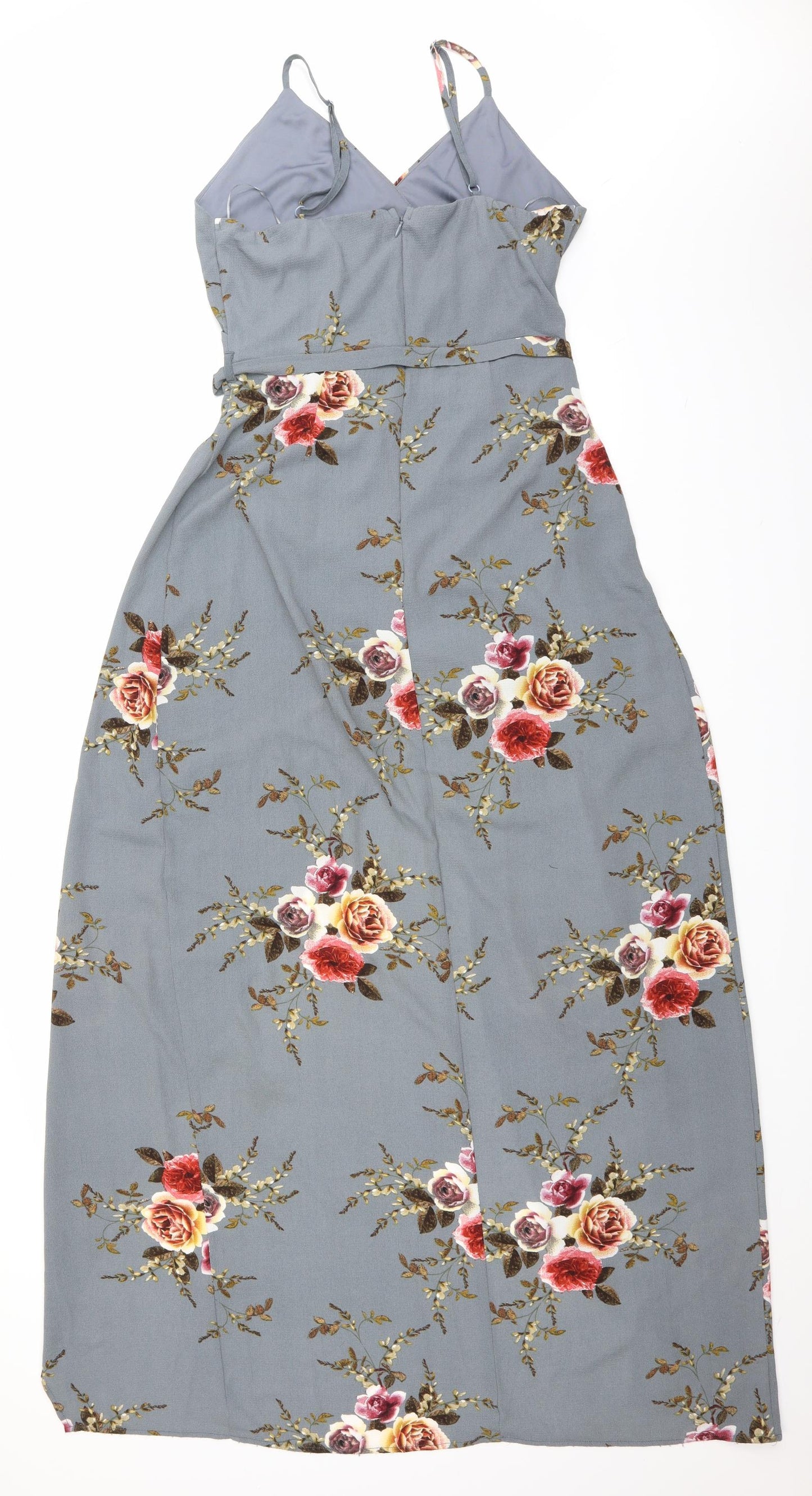 Girl In Mind Womens Grey Floral  Fit & Flare  Size 10