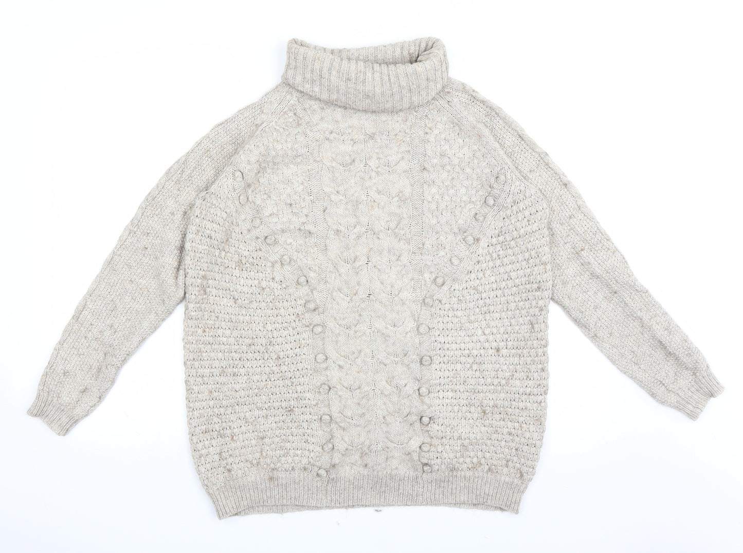 River Island Womens Beige  Knit Pullover Jumper Size 10