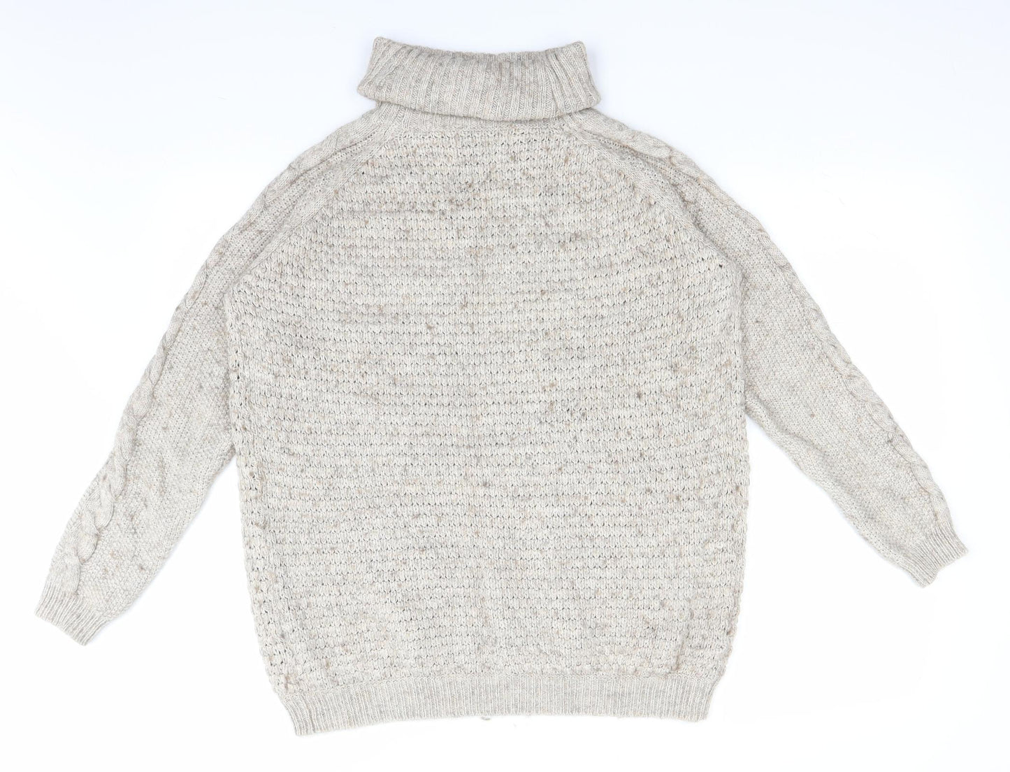 River Island Womens Beige  Knit Pullover Jumper Size 10