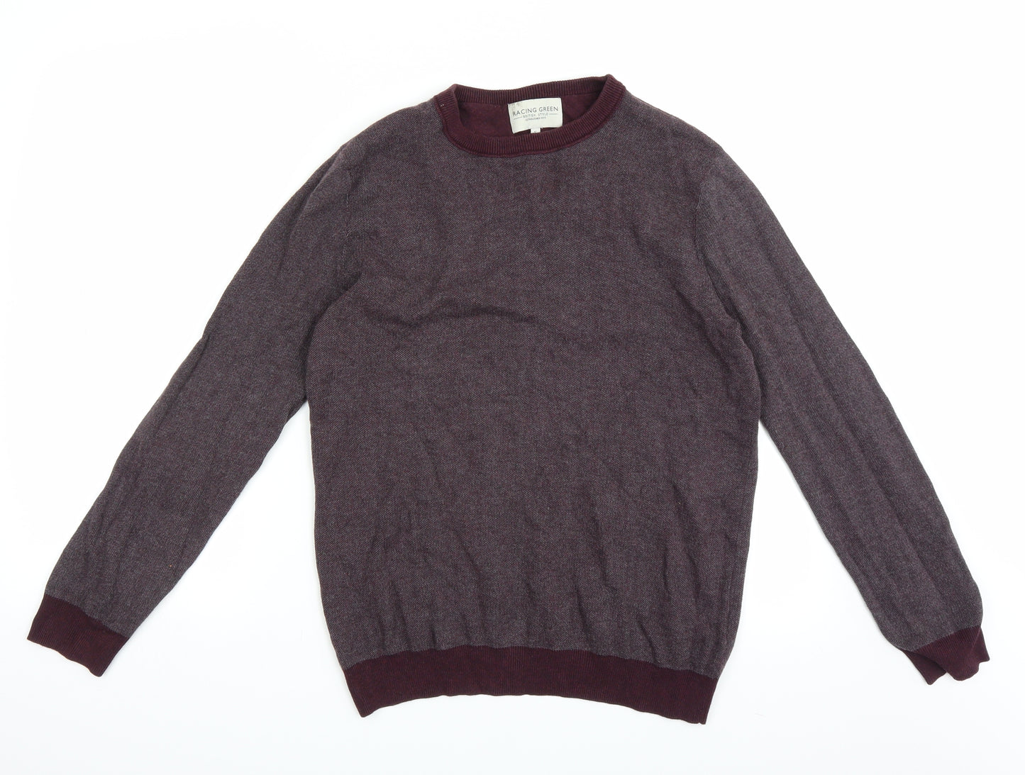 Racing Green Mens Red  Knit Pullover Jumper Size S