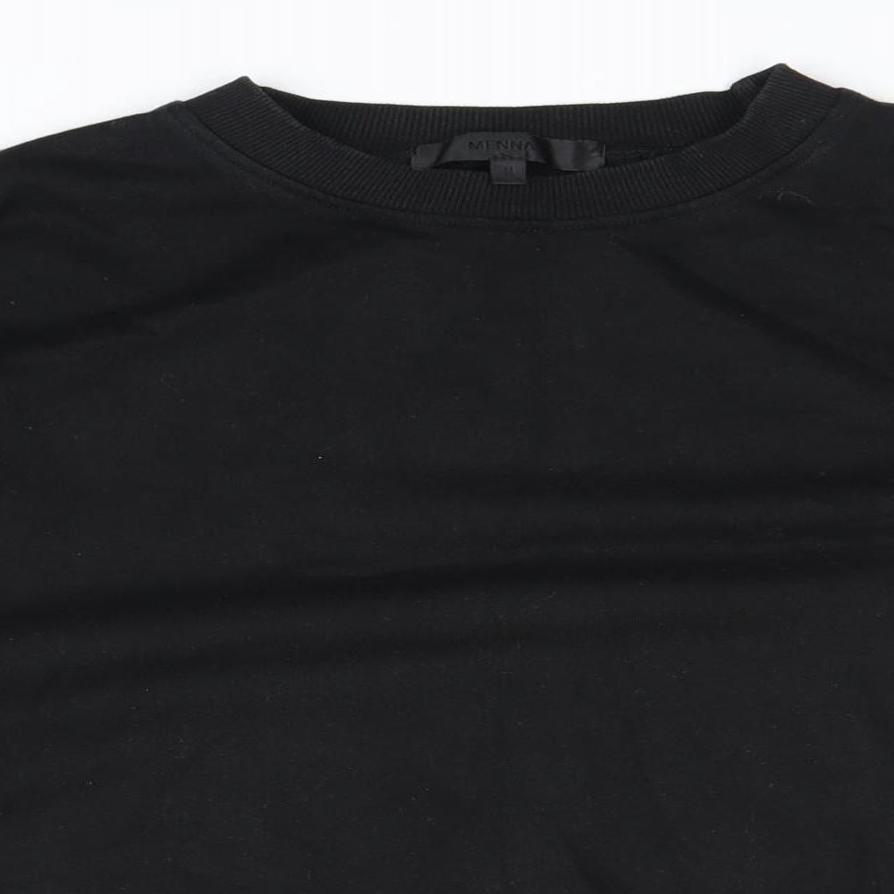Mennace Mens Black   Pullover Jumper Size M
