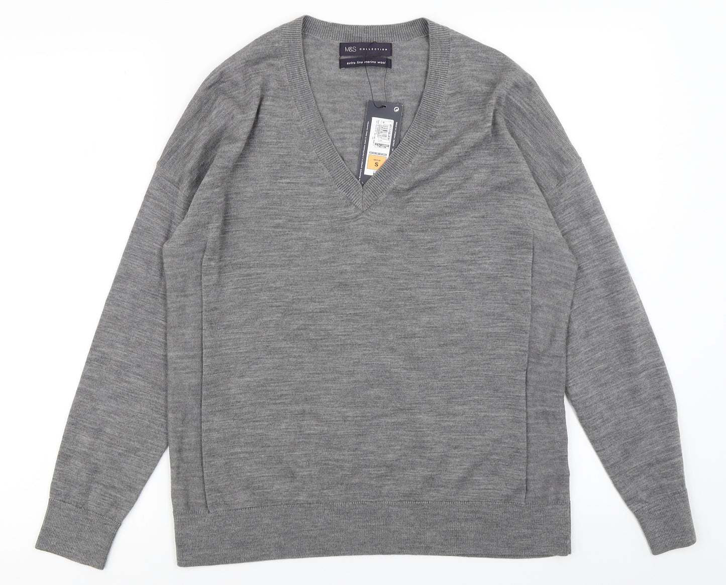 M&S Collection Mens Grey   Pullover Jumper Size S