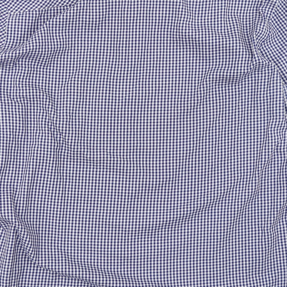 Taylor & Wright Mens Blue Check   Dress Shirt Size 16.5