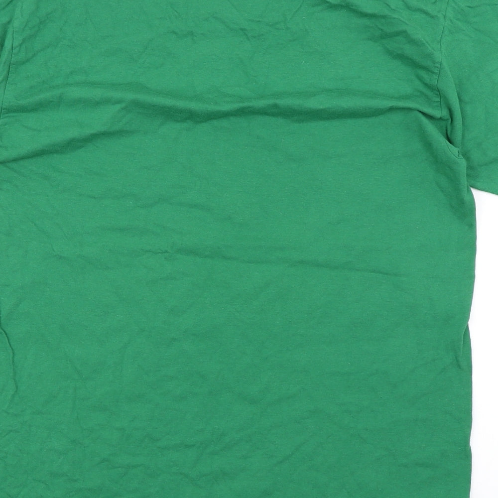Port & Company Mens Green    T-Shirt Size M  - Christmas