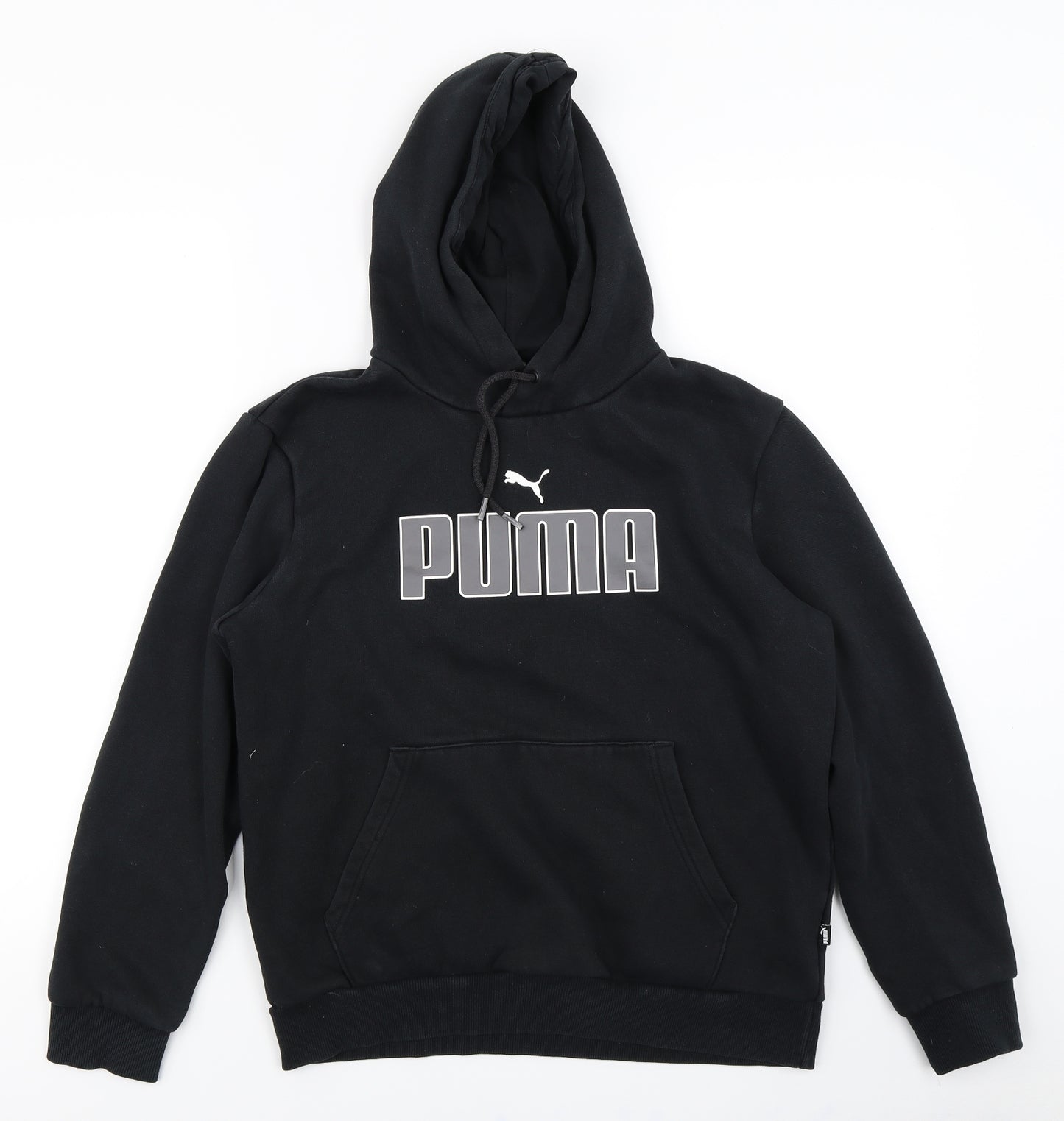 PUMA Mens Black   Pullover Hoodie Size S