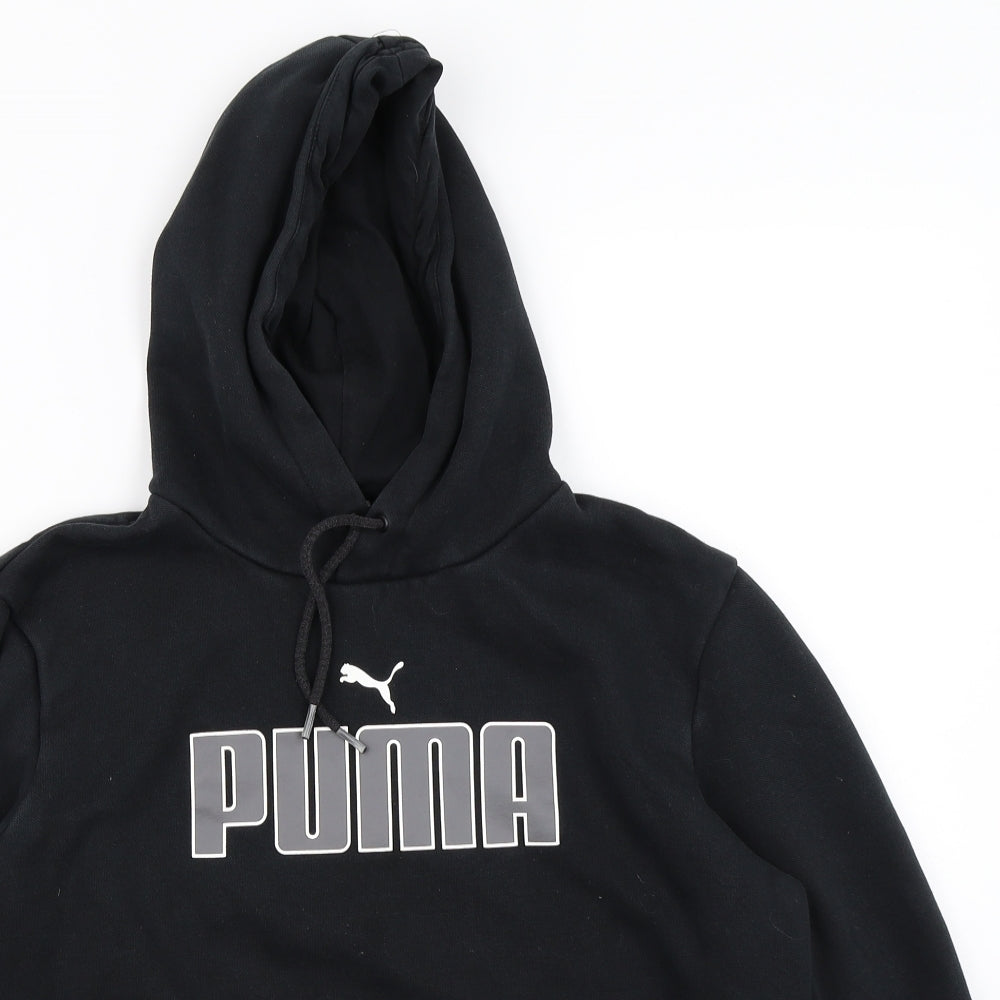 PUMA Mens Black   Pullover Hoodie Size S
