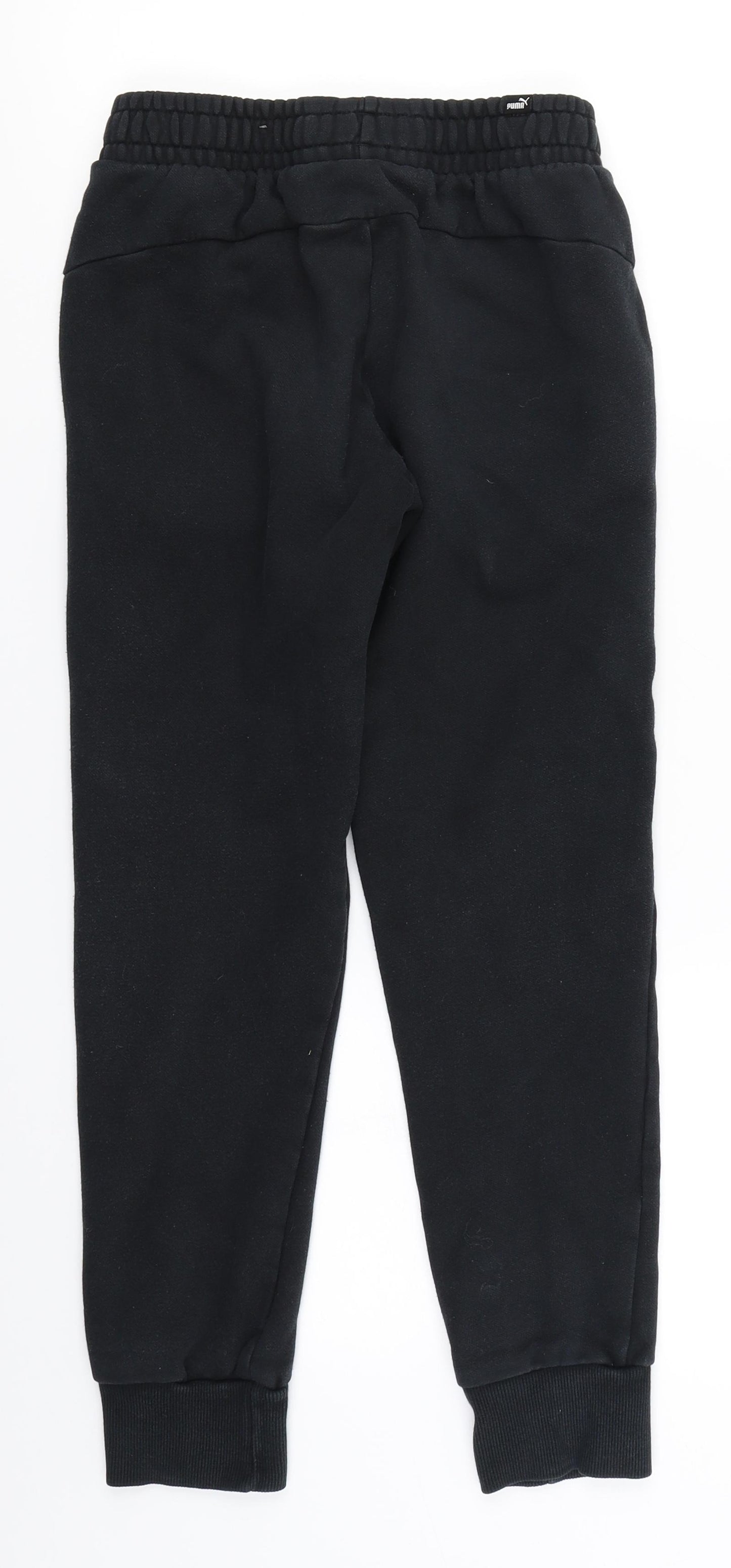 PUMA Boys Black   Jogger Trousers Size XS