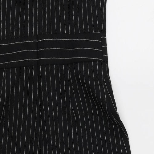 Lipsy Womens Black Striped  Jumpsuit One-Piece Size 10 L19 in