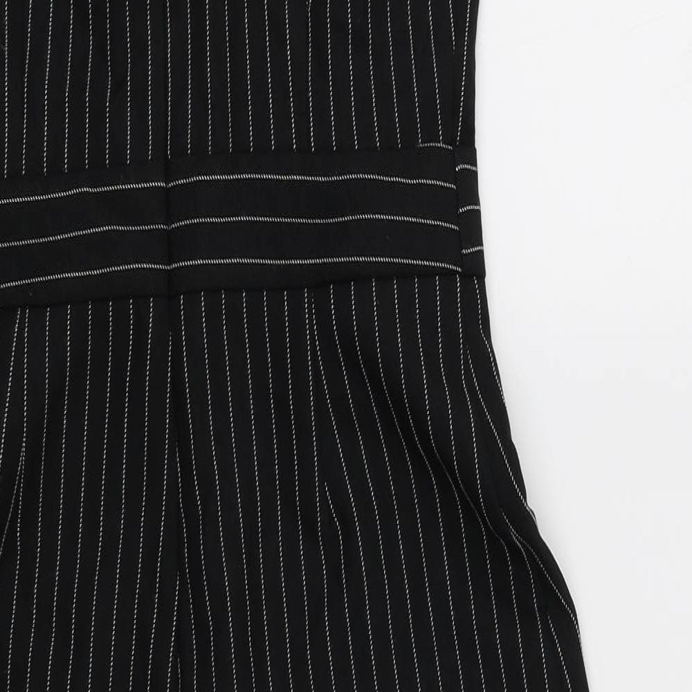 Lipsy Womens Black Striped  Jumpsuit One-Piece Size 10 L19 in