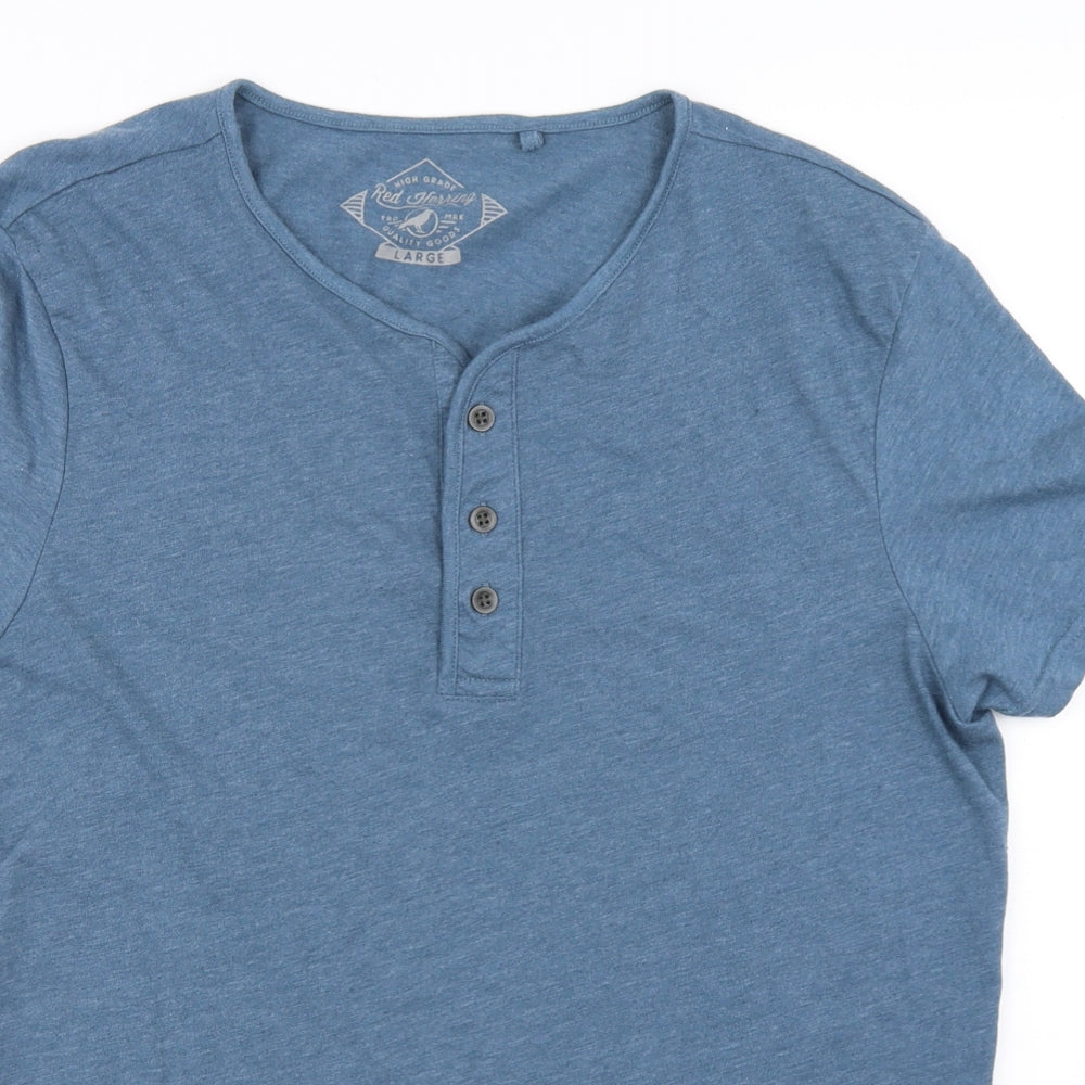 Red Herring Mens Blue    T-Shirt Size L