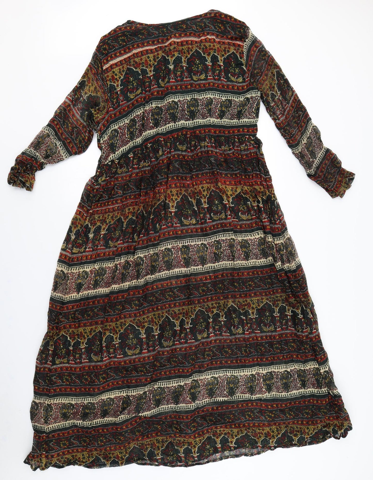 Eurotex Womens Green Paisley  Maxi  Size S