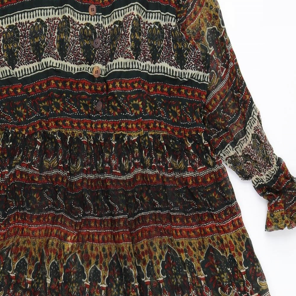 Eurotex Womens Green Paisley  Maxi  Size S