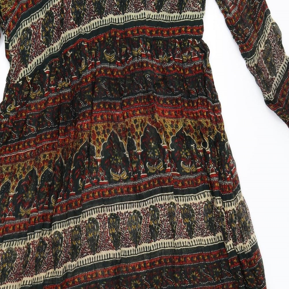 Eurotex Womens Green Paisley  Maxi  Size S