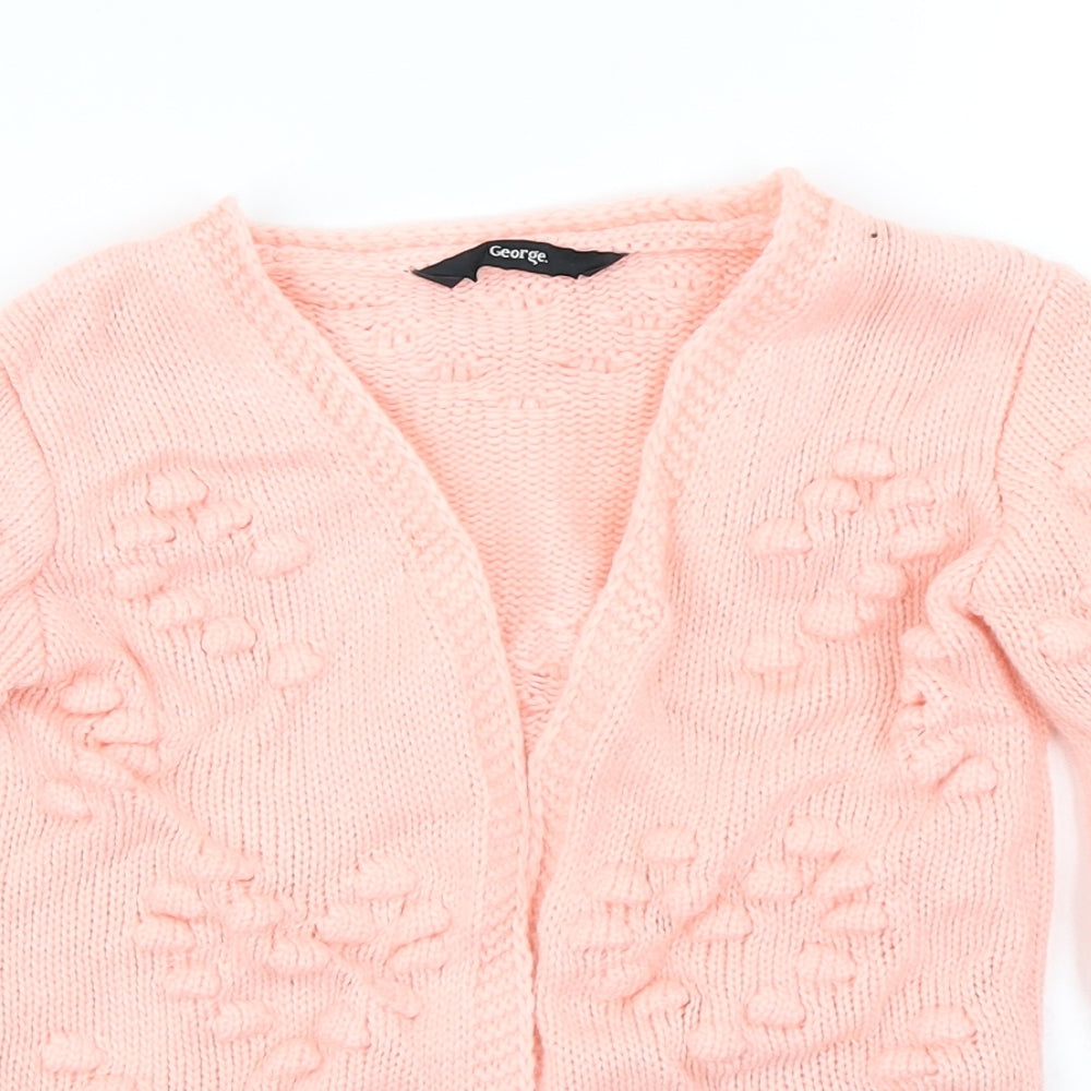 George Girls Pink   Cardigan Jumper Size 4-5 Years