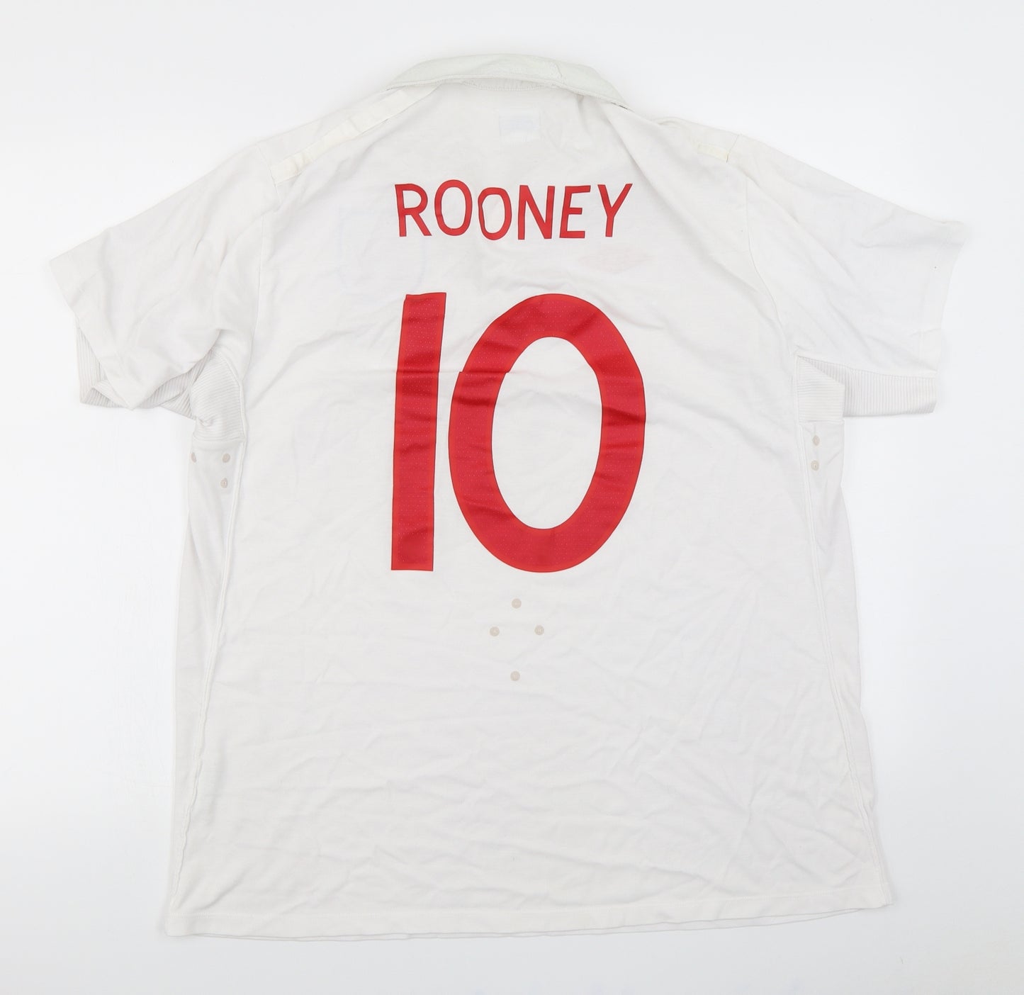 Umbro Mens White    Polo Size S  - England Rooney