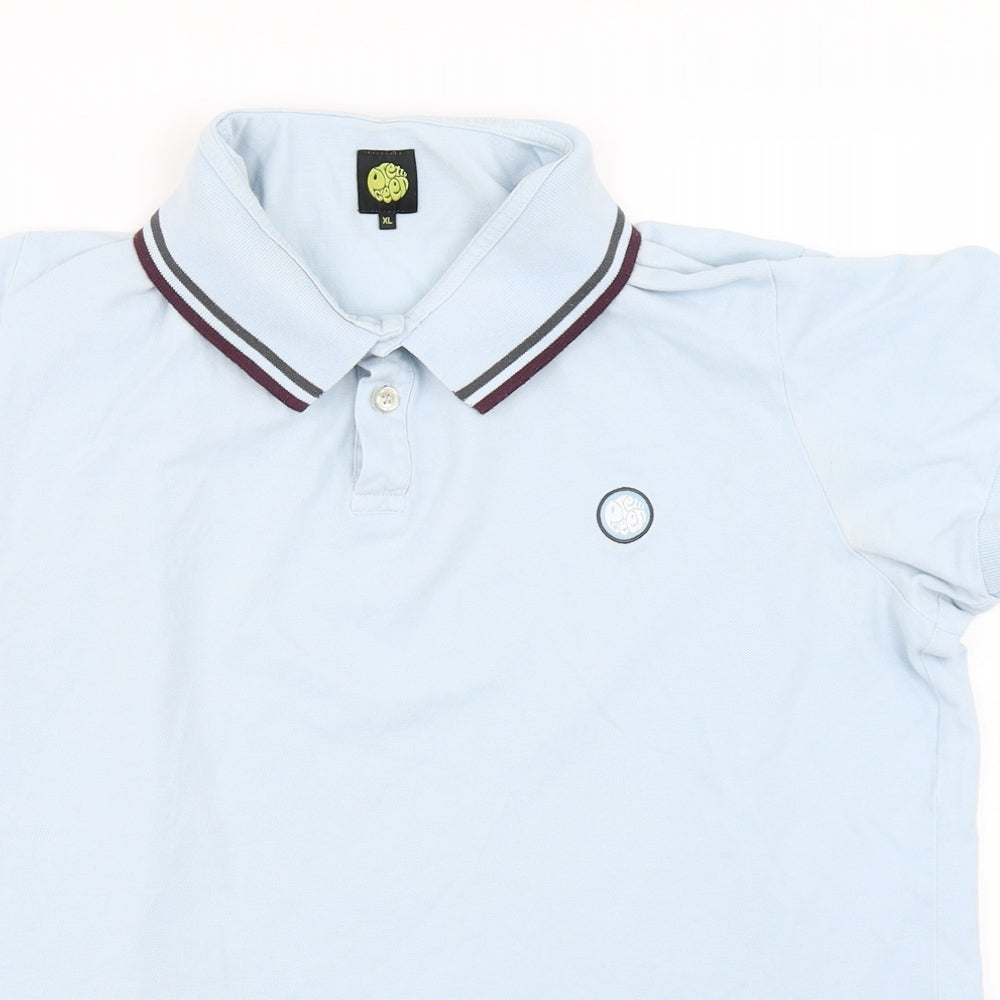 Pretty Green Mens Blue    Polo Size XL