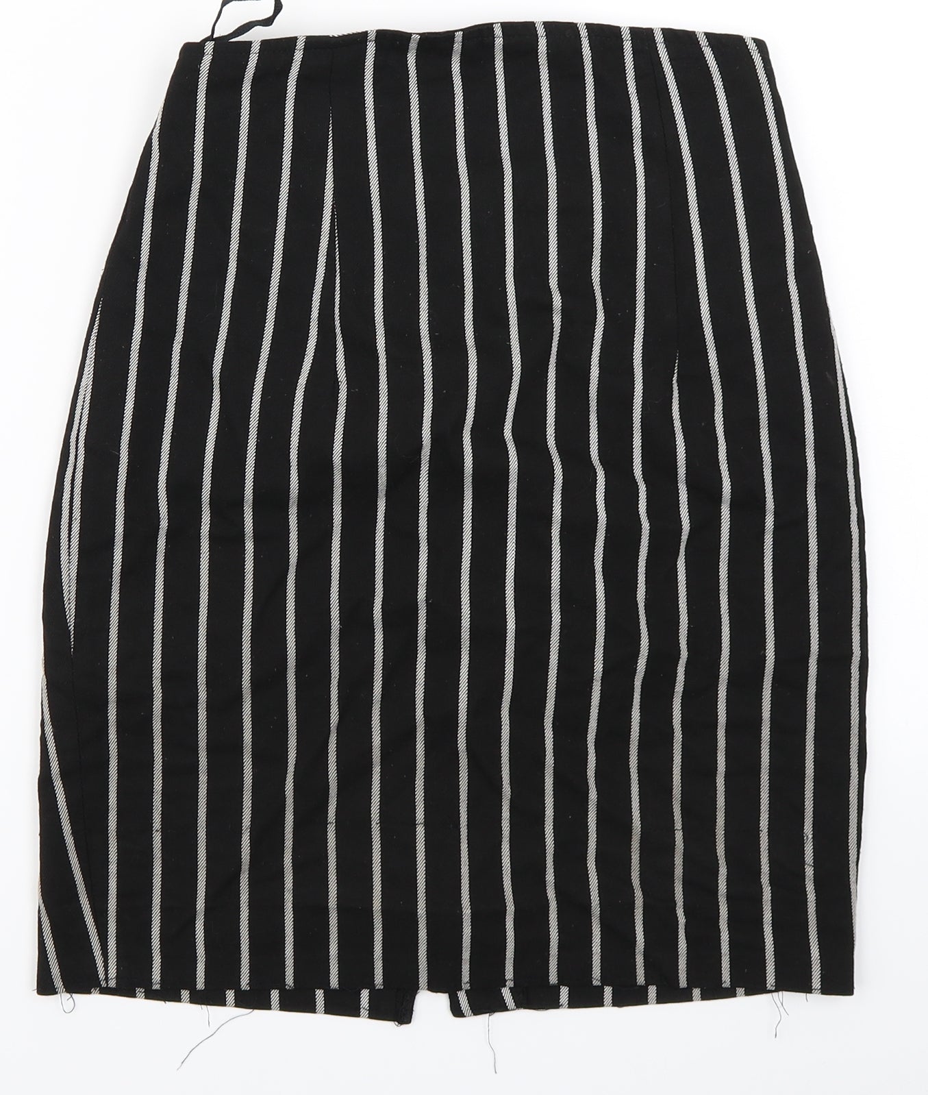 Miss Selfridge Womens Black Striped  Straight & Pencil Skirt Size 24 in