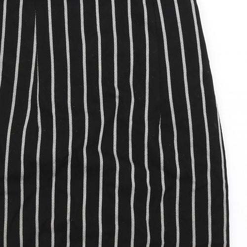 Miss Selfridge Womens Black Striped  Straight & Pencil Skirt Size 24 in