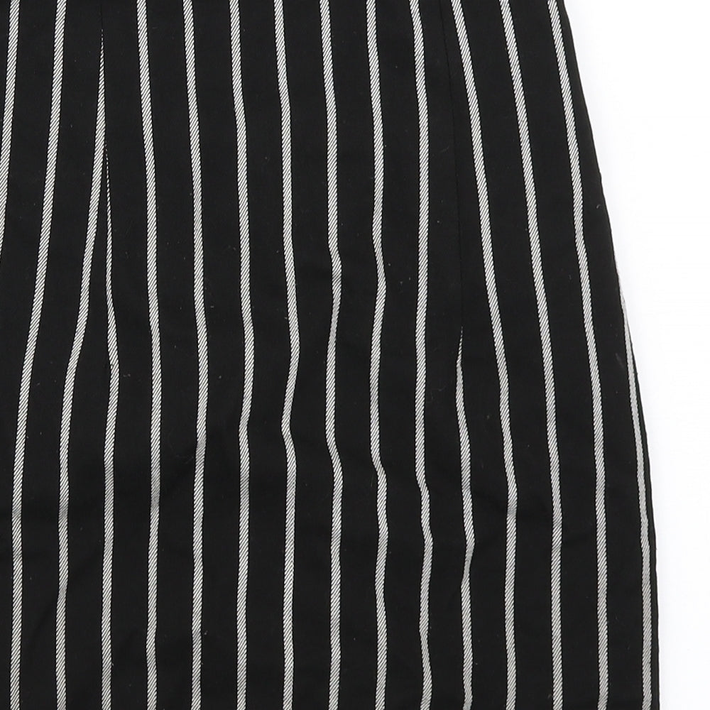 Miss Selfridge Womens Black Striped  Straight & Pencil Skirt Size 24 in