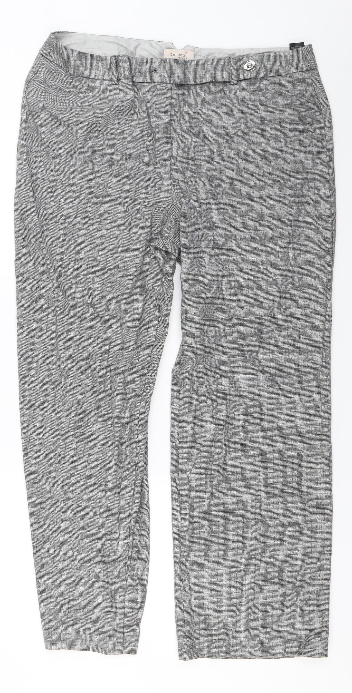 Per Una Womens Grey   Trousers  Size 18 L28 in