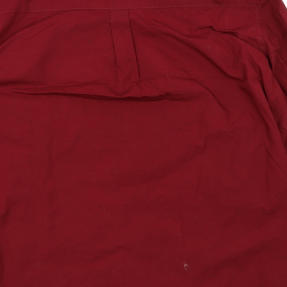 Divided Mens Red    Dress Shirt Size L
