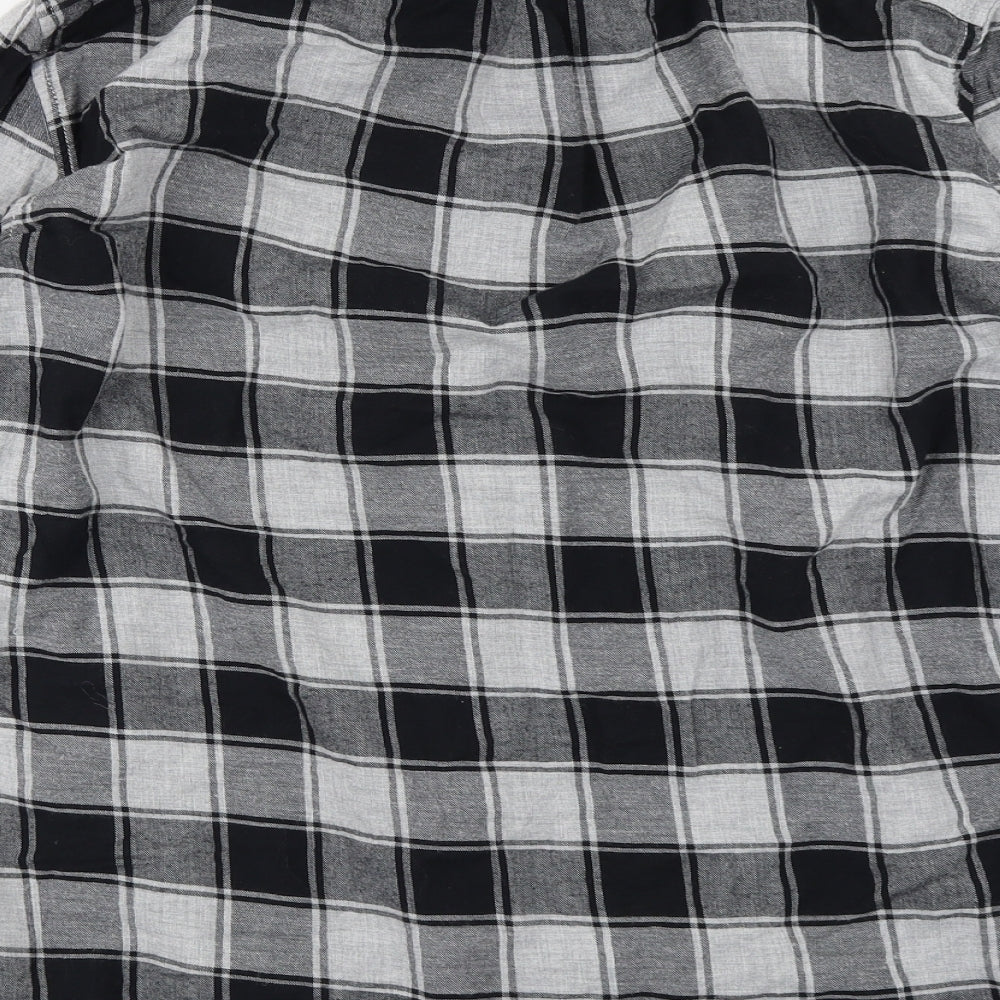 Gap Mens Black Plaid   Button-Up Size M