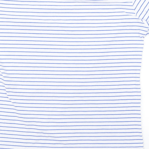 F&F Womens White Striped  Basic T-Shirt Size 14