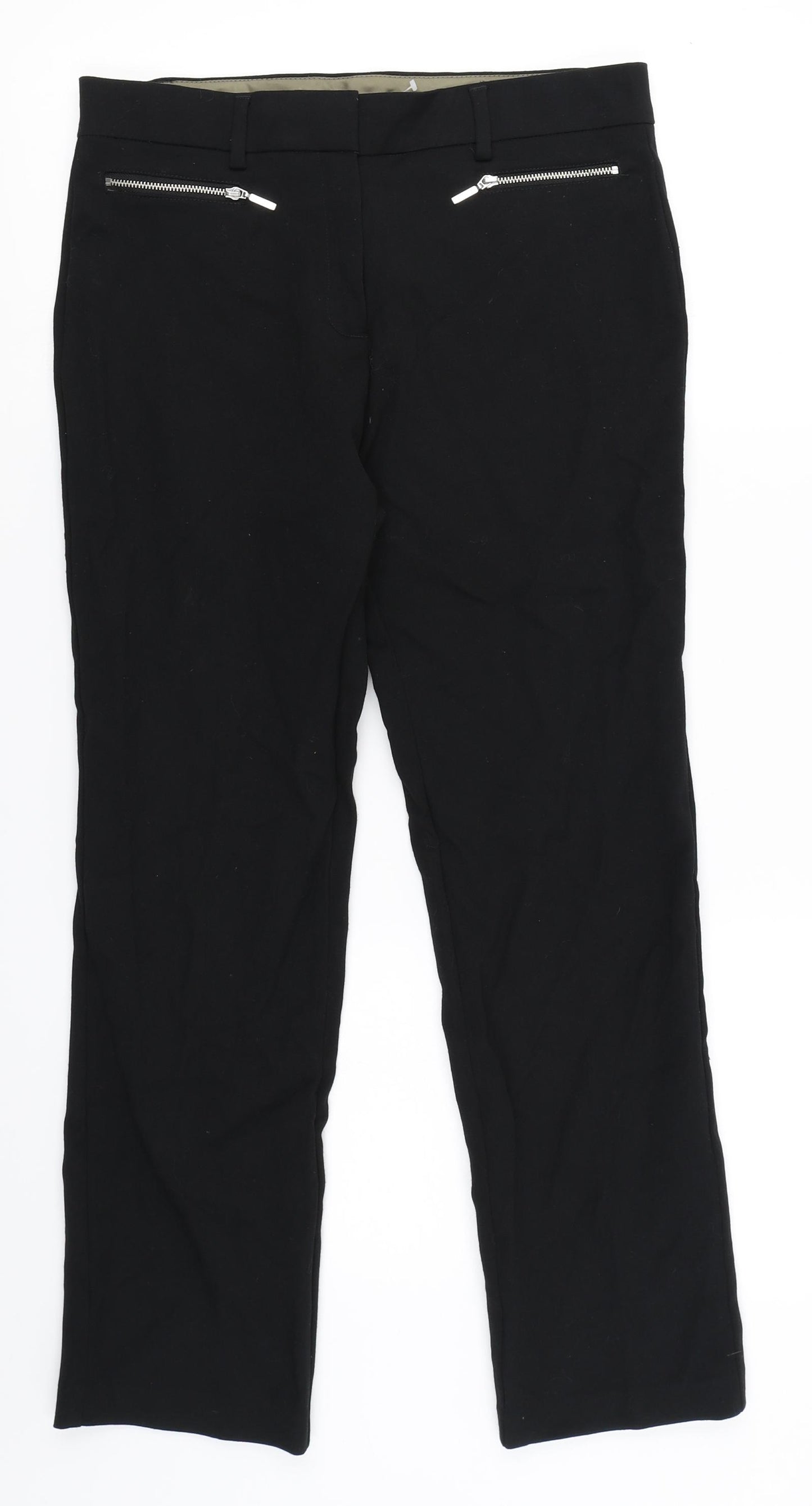 M&S Womens Black   Trousers  Size 10 L25 in