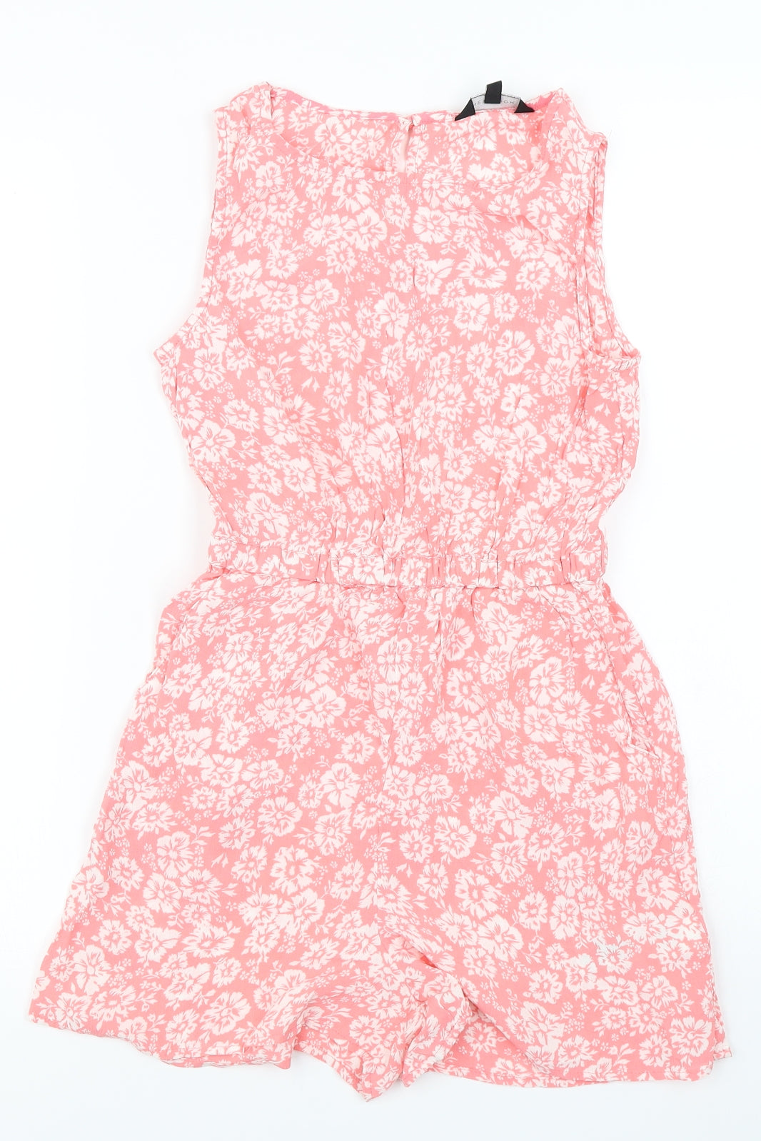 New Look Womens Pink Floral  Romper One-Piece Size 8