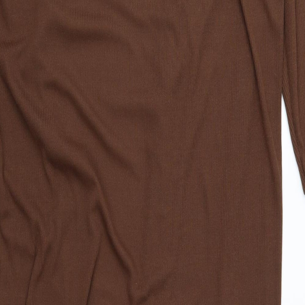 I SAW IT FIRST Womens Brown  Knit Cardigan Jumper Size 14