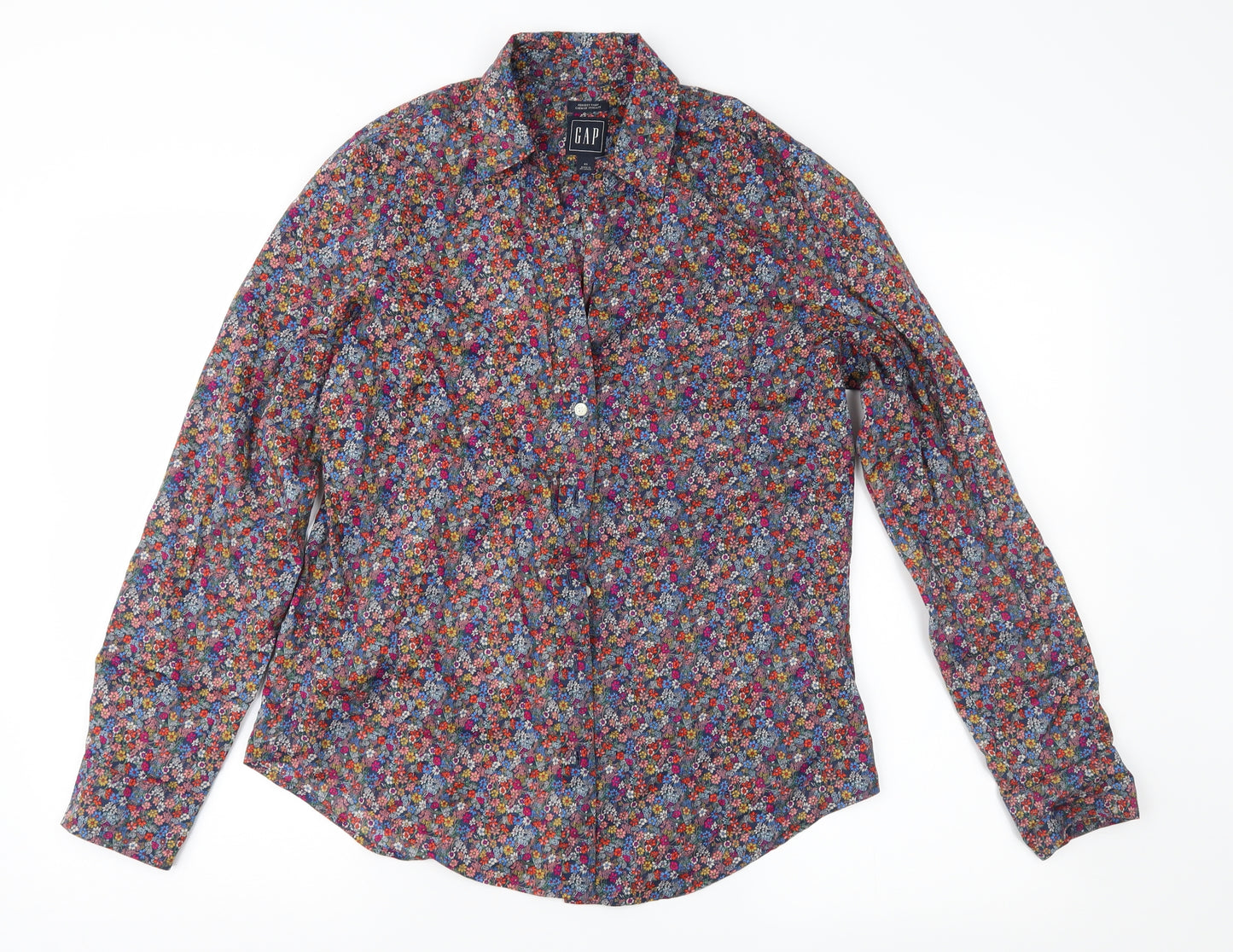 Gap Womens Multicoloured Floral  Basic Button-Up Size XS