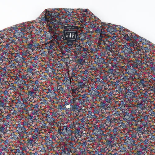 Gap Womens Multicoloured Floral  Basic Button-Up Size XS