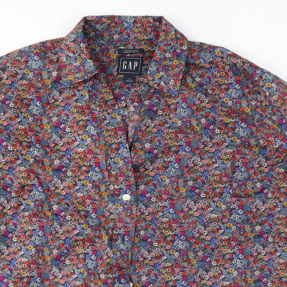 Gap Womens Multicoloured Floral  Basic Button-Up Size XS